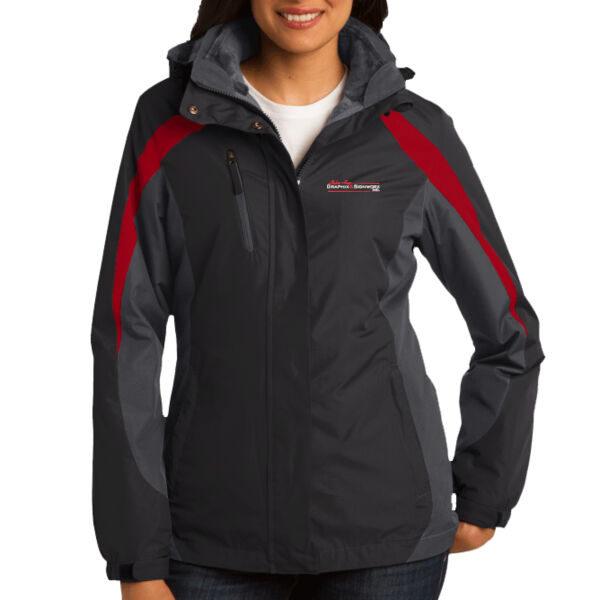 Lakes Area Graphix - Ladies Colorblock 3 in 1 Jacket Thumbnail