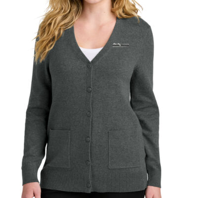 Lakes Area Graphix - Women's Easy Care Button Up Cardigan Sweater Thumbnail