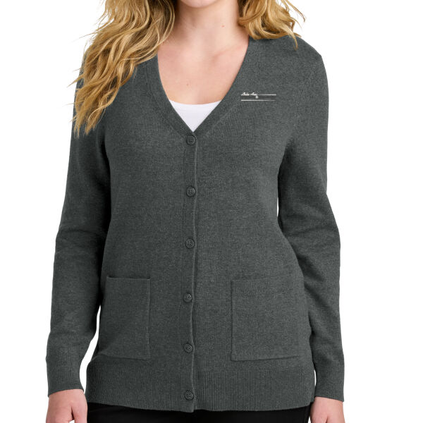 Lakes Area Graphix - Women's Easy Care Button Up Cardigan Sweater Thumbnail