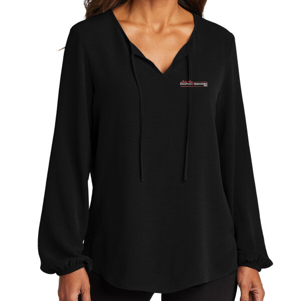 Lakes Area Graphix - Women's Textured Crepe Blouse Thumbnail